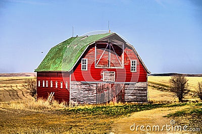 Old buildings in Western North Dakota. Stock Photo