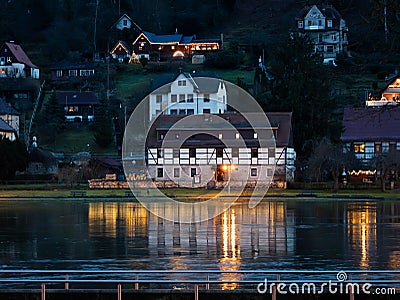 Flood in Wehlen, Germany in 2023 Editorial Stock Photo