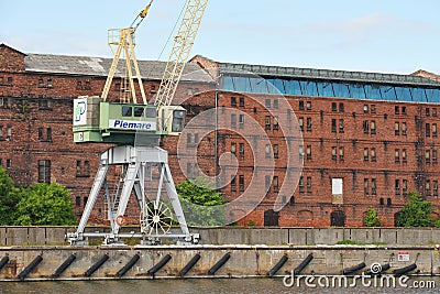 Old buildings at Port of Liepaja Editorial Stock Photo