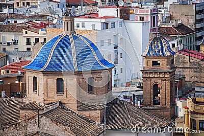 Old buildings in Valencia Stock Photo