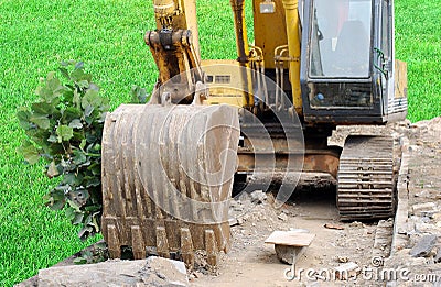 Old bulldozer Stock Photo