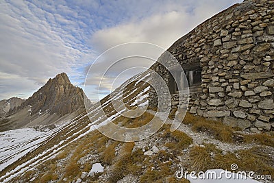 Old bunker - Vallo Alpino Stock Photo