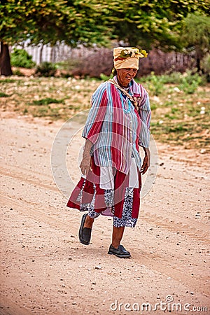 Busman old woman Stock Photo