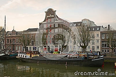 Old canal houses and the warehouse Stokholm Editorial Stock Photo