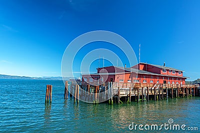 Old Cannery in Astoria, Oregon Stock Photo