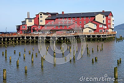 Old cannery hotel, Astoria OR. Stock Photo