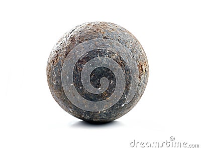 Old cannon ball Stock Photo