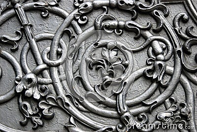 Old cannon detail in Moscow Kremlin. UNESCO Heritage Site. Stock Photo