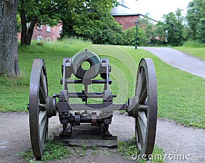 Old cannon in the sea fortress of Suomenlinna Editorial Stock Photo