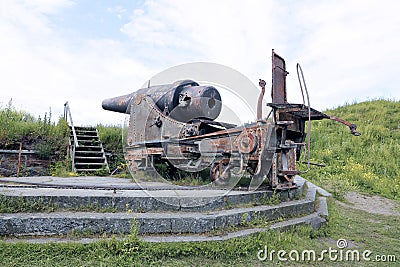 Old cannon in the sea fortress of Suomenlinna (Sveaborg) Editorial Stock Photo