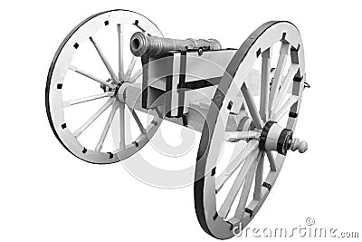 old cannon. vintage gunpowder weapon Stock Photo