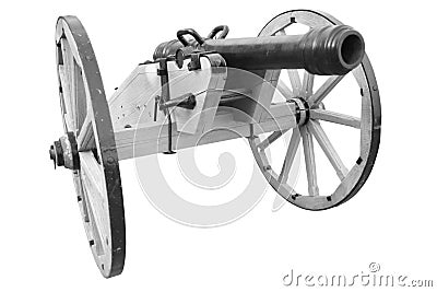 old cannon. vintage gunpowder weapon Stock Photo