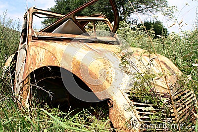 Old French Citroen car Stock Photo