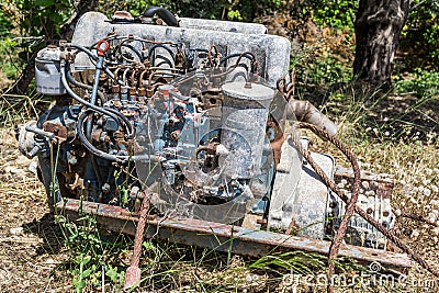 Old car engine 2 Stock Photo