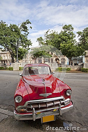 Old car in Havana, Cuba Editorial Stock Photo