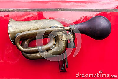 Old car horn Stock Photo