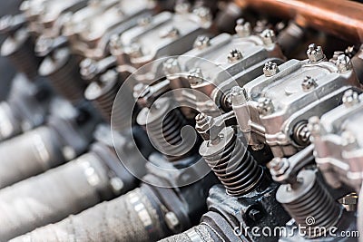 Old Car Internal Combustion Engine Stock Photo