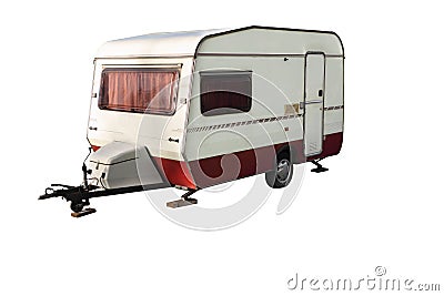 Old caravan Stock Photo