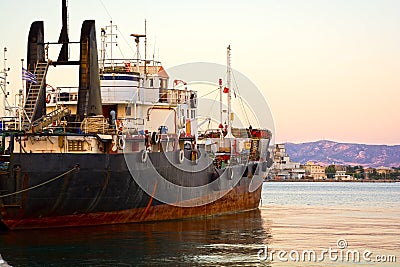 Old cargo vessel Stock Photo