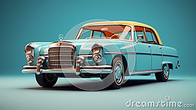 Old cars history told through its design Stock Photo