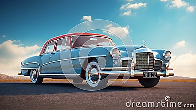 Old cars history told through its design Stock Photo