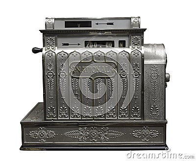 Old cash register Stock Photo