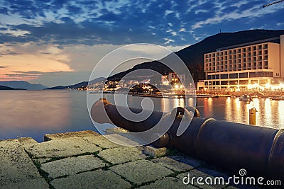 Old cast iron cannon Stock Photo