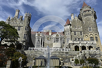 South Side of Casa Loma in Toronto, East Canada Editorial Stock Photo