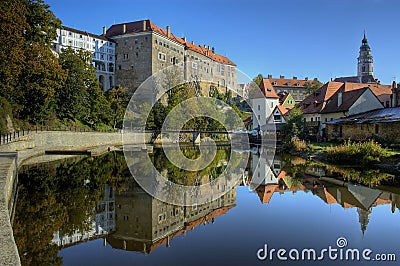 Old castle in Cesky Krumlov Stock Photo