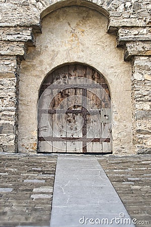 Old Castle Entrance Stock Photo