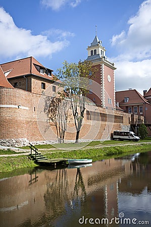 Old castle in Lidzbark Warminski Stock Photo