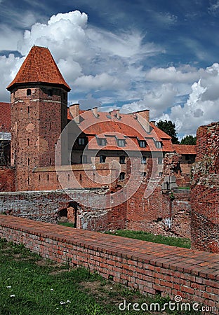 The old castle Malbork - Poland. Stock Photo