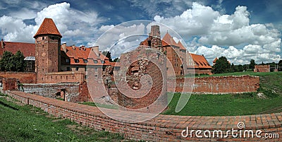 The old castle in Malbork - Poland. Stock Photo