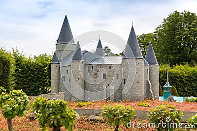 Old castle with many towers, miniature scene Editorial Stock Photo