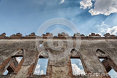 Old castle in Medzhybizh, Ukraine Stock Photo