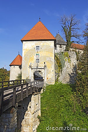 Old Castle Ozalj in the town of Ozalj Stock Photo