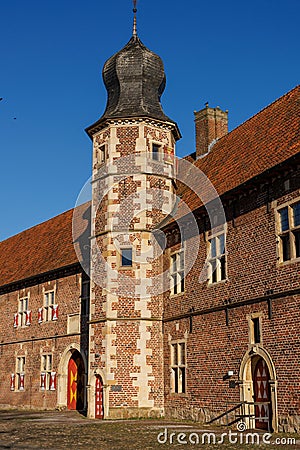 the old castle of Raesfeld in westphalia Stock Photo