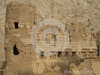 Old castle in the sultanate of oman Stock Photo