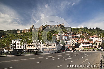 Old castle of Tbilisi Narikala Stock Photo