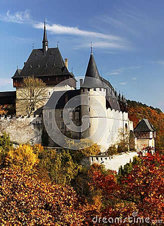 Fairy-tale Castle Autumn Landscape Stock Photo