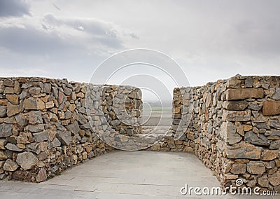 Old castle wall Stock Photo