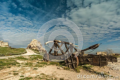 Old catapult Stock Photo