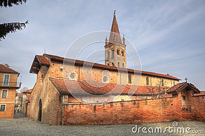 Old cathedral in Saluzzo, Italy. Stock Photo