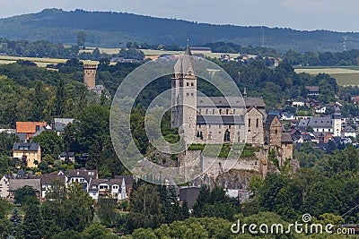 Old catholic basilica church in Dietkirchen, close to Limburg Stock Photo