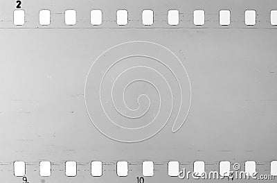 Old celluloid film with dust and scratches Stock Photo