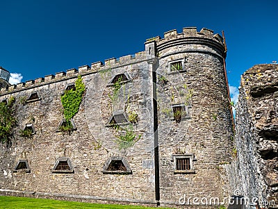 Old celtic castle tower walls, Cork City Gaol prison in Ireland. Fortress, citadel background Stock Photo