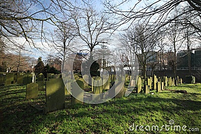 Old cemetery of Gouda behind the Croda factory where last person burried was in 1971 Editorial Stock Photo