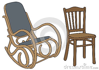 Old chair Vector Illustration