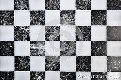 Old chessboard on top Stock Photo