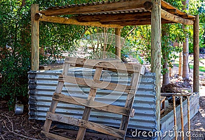 An Old Childrens Play House Stock Photo